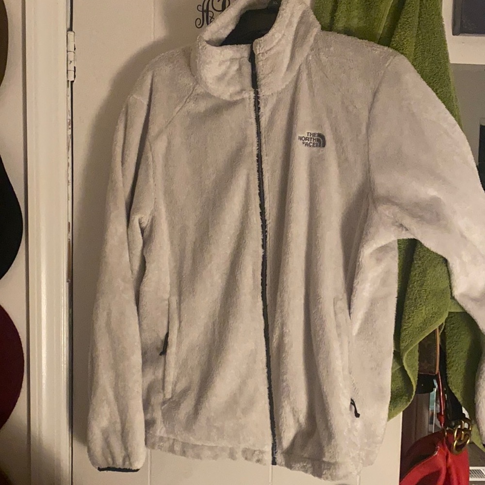 Fluffy north face jacket